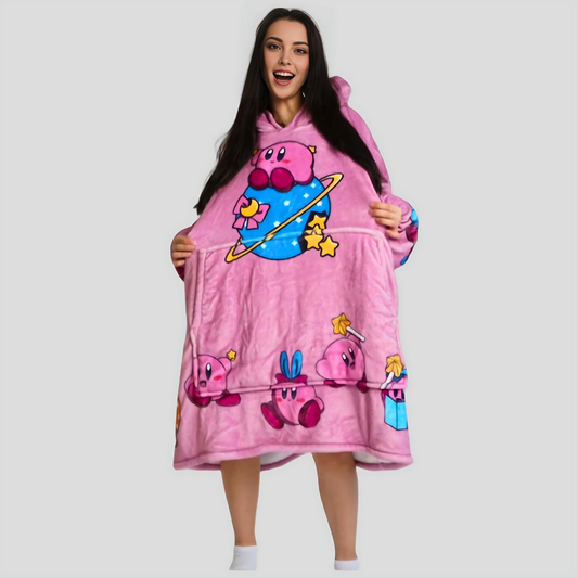 Kirby Wearable Blanket Hoodie for Kids & Adults | OLM Toys