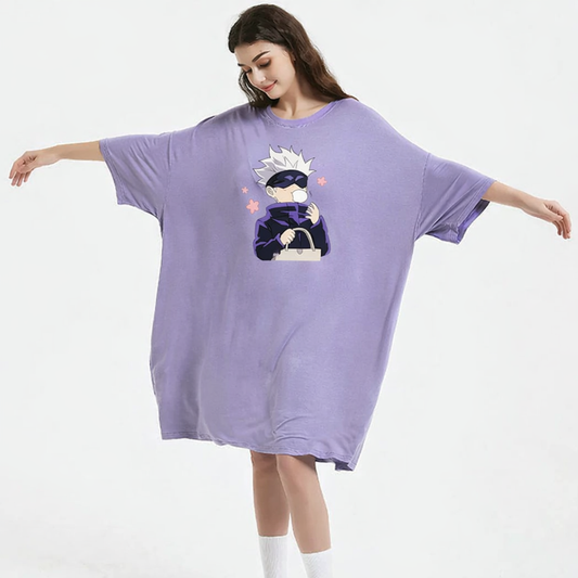Satoru Gojo Jujutsu Kaisen bamboo Sleep Oversized Tee
