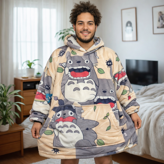 My Neighbor Totoro Wearable Blanket Hoodie for Kids & Adults | OLM Toys
