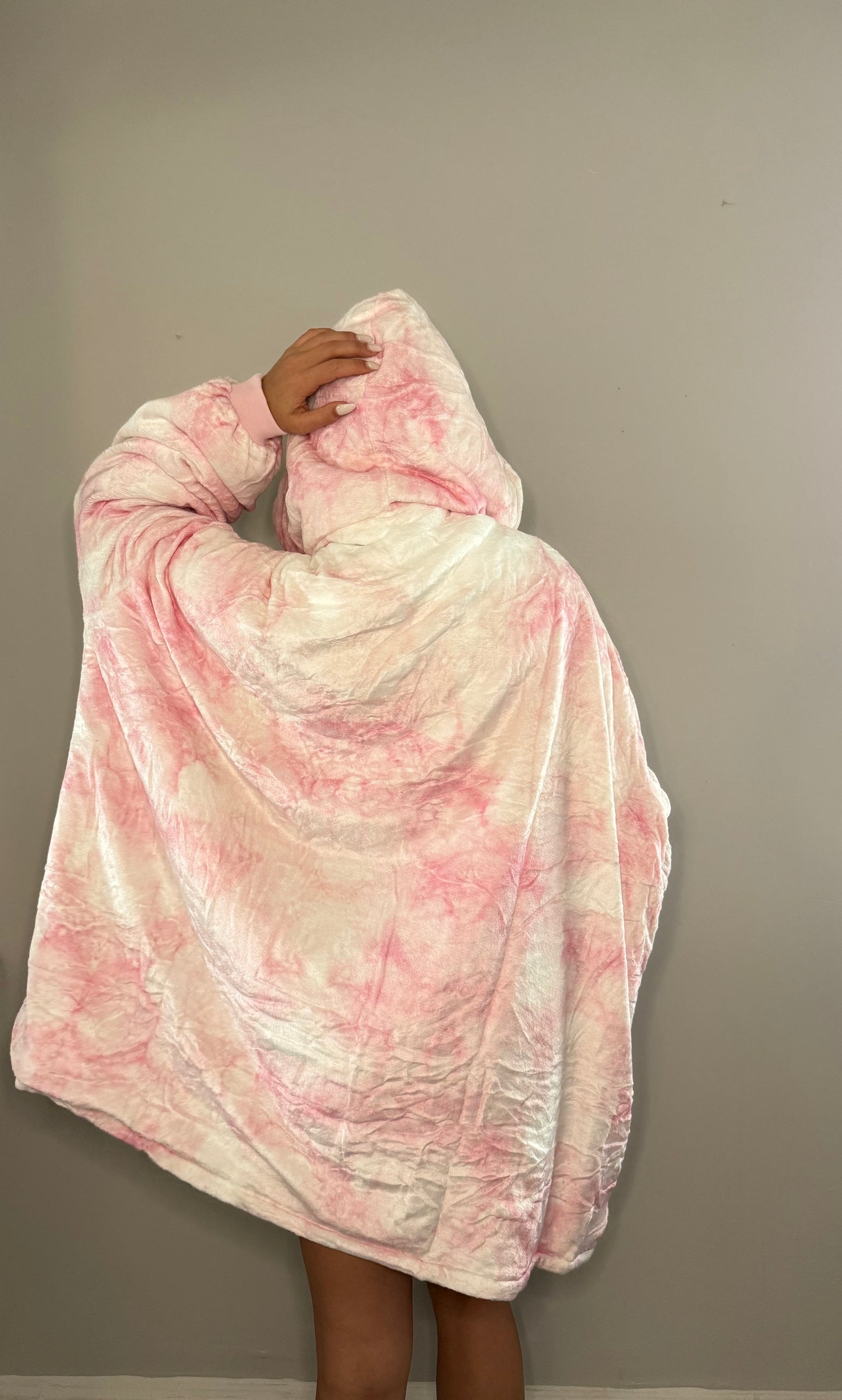 Anime Blanket Hoodie oversize snuggle Sherpa Kamado Nezuko Demon Slayer