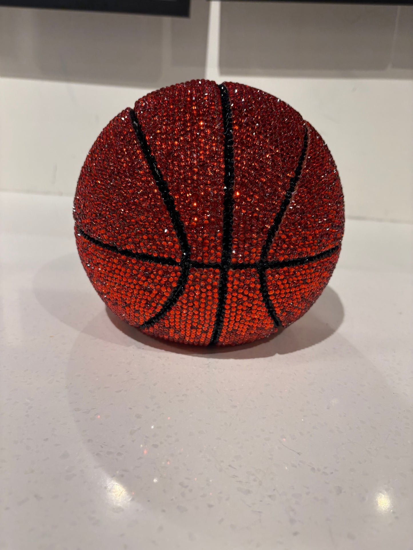 basket ball hand made crystalized