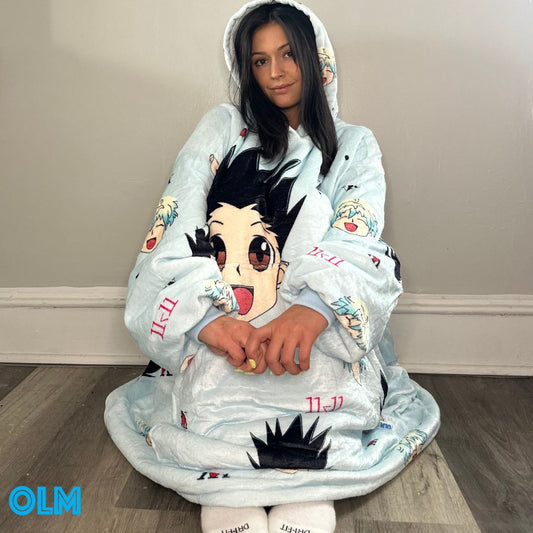 Anime Blanket Hoodie Hunter x Hunter Oversized – Ultra - Soft Sherpa for Adults &Kids - Olm collectibles