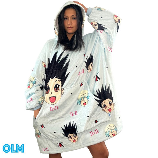 Anime Blanket Hoodie Hunter x Hunter Oversized – Ultra - Soft Sherpa for Adults &Kids - Olm collectibles