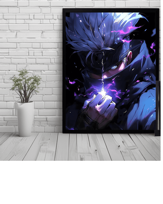 Anime poster Gojo,jujutsu kaisen , 12x16 Inch, Glossy Shine - Olm collectibles