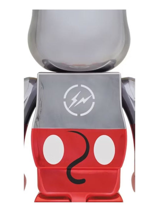 Bearbrick x Fragment Mickey Mouse Color silver 400% - Olm collectibles