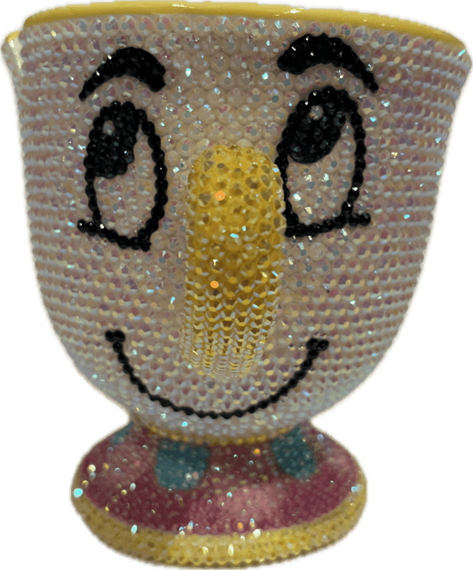 beauty and the beast cup hand made crystalized - Olm collectibles