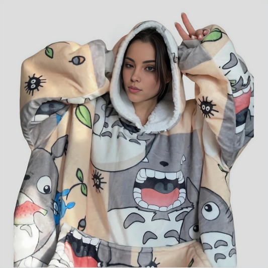 My Neighbor Totoro Wearable Blanket Hoodie for Kids & Adults | OLM Toys