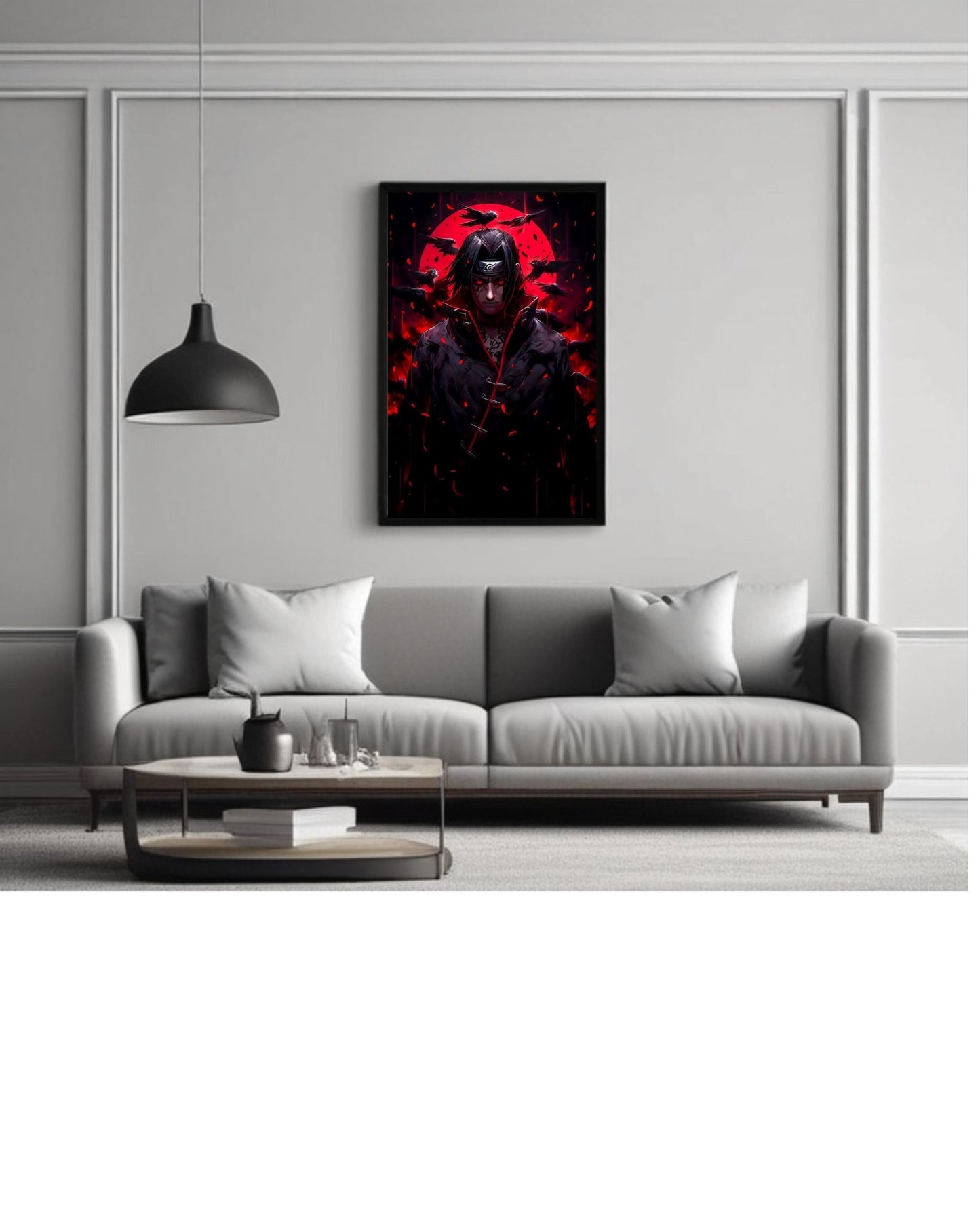 Itachi uchiha ,naurto , Anime Poster , 12x16 Inch, Glossy Shine framed - Olm collectibles