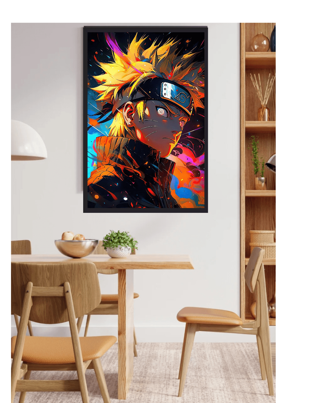 Naruto Uzumaki anime Poster 12x16 Inch, Glossy Shine framed - Olm collectibles