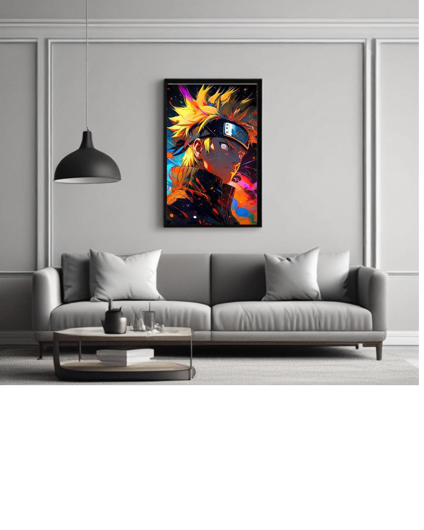 Naruto Uzumaki anime Poster 12x16 Inch, Glossy Shine framed - Olm collectibles