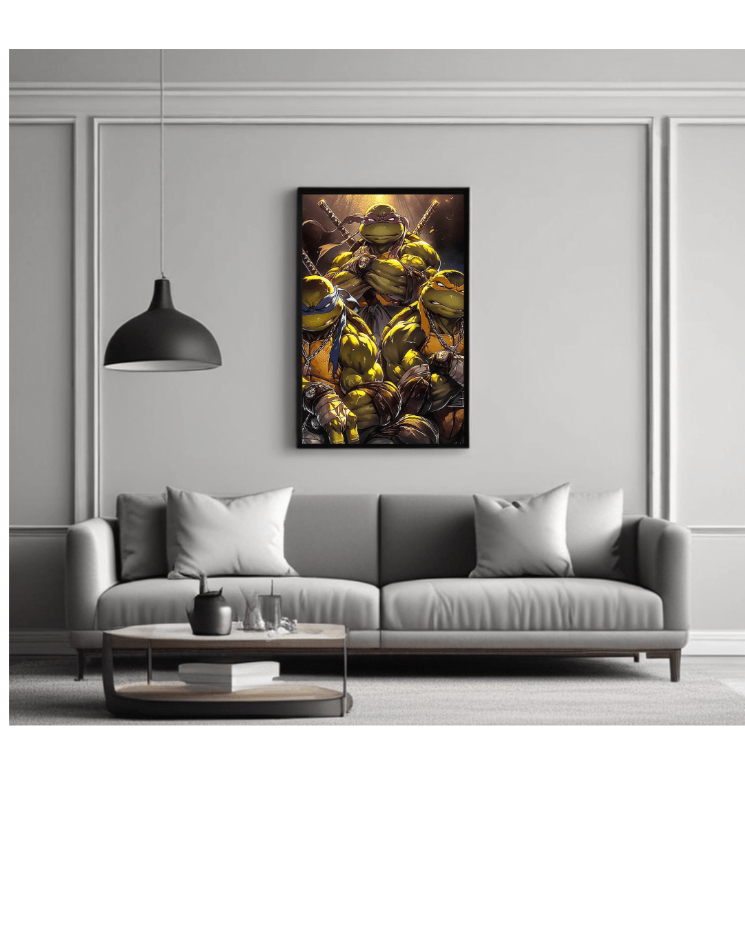ninja turtles, Poster - 12x16 Inch, Glossy Shine FRAMED - Olm collectibles