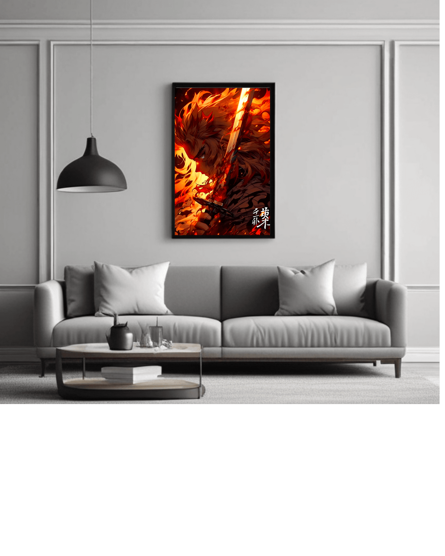 Rengoku ,flame hashira ,demon slayer Poster 12x16 Inch, Glossy Shine - Olm collectibles