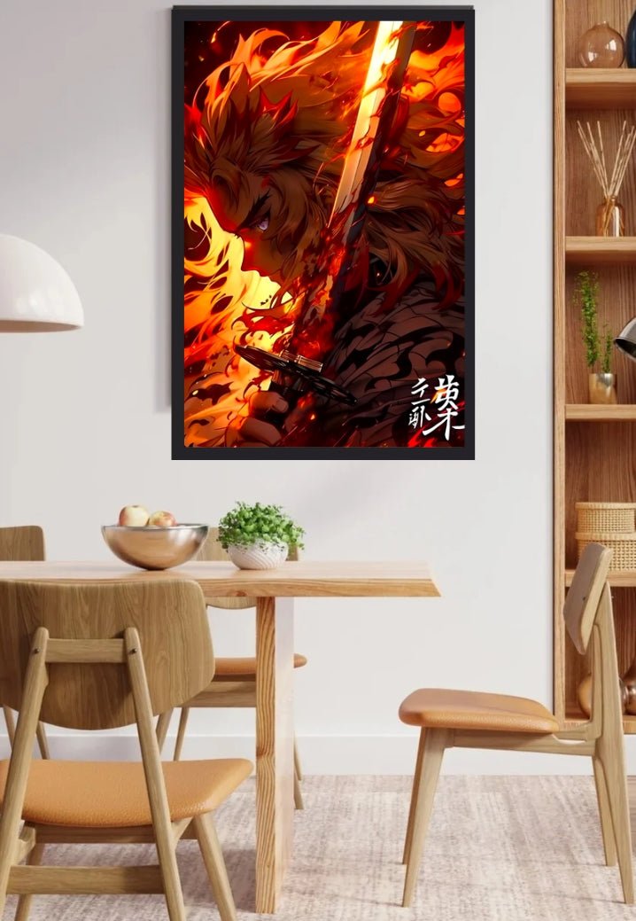 Rengoku ,flame hashira ,demon slayer Poster 12x16 Inch, Glossy Shine - Olm collectibles