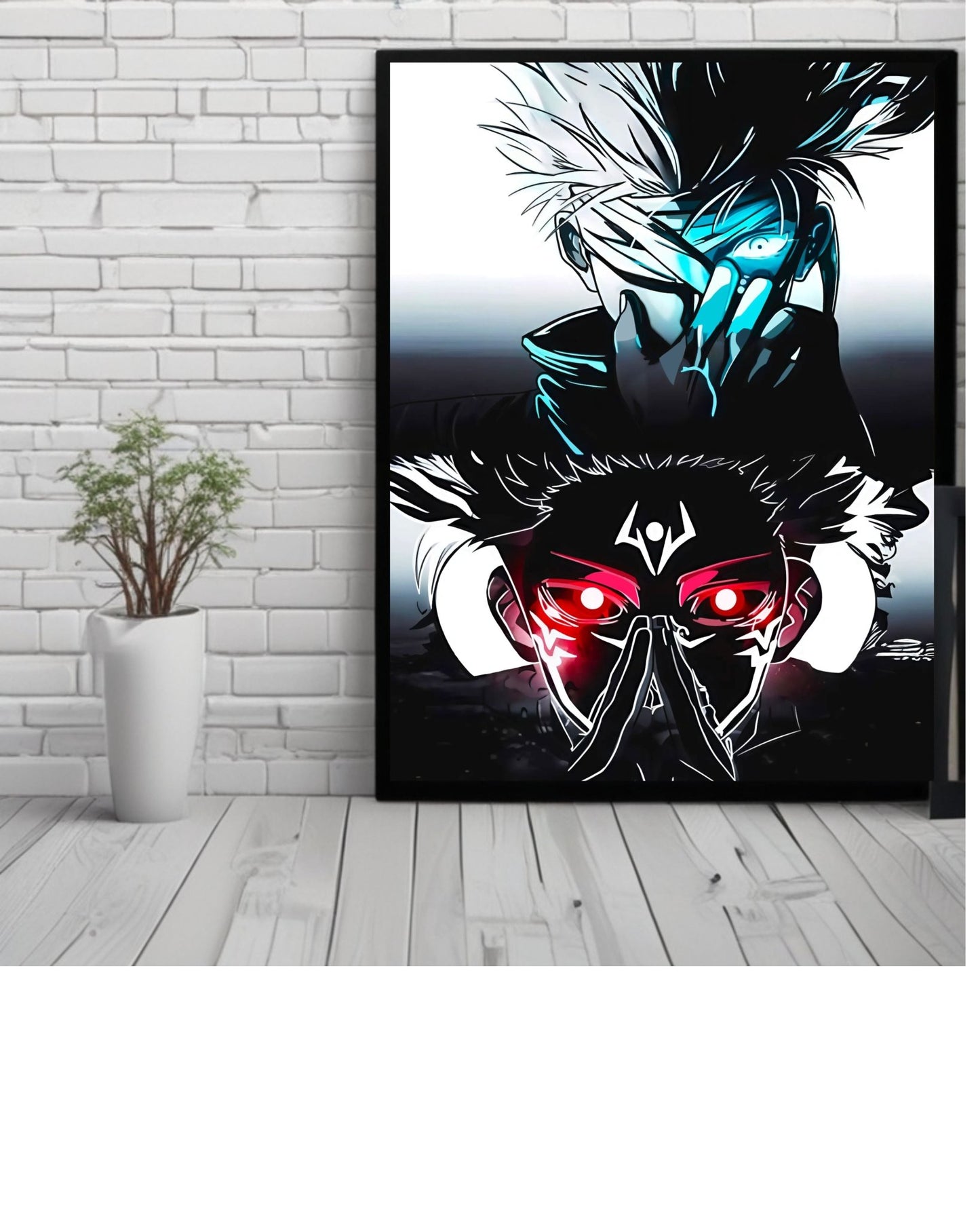 Saukuna,Gojo,jujutsu kaisen , Anime Poster , 12x16 Inch, Glossy Shine framed - Olm collectibles