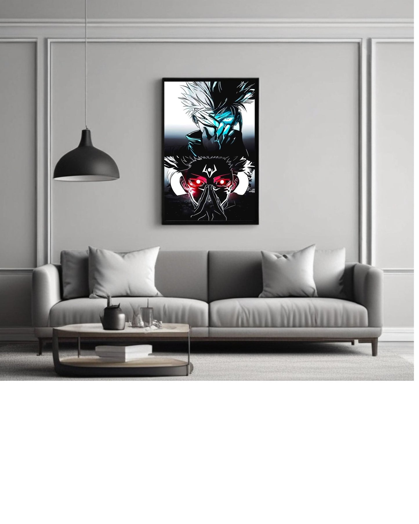 Saukuna,Gojo,jujutsu kaisen , Anime Poster , 12x16 Inch, Glossy Shine framed - Olm collectibles