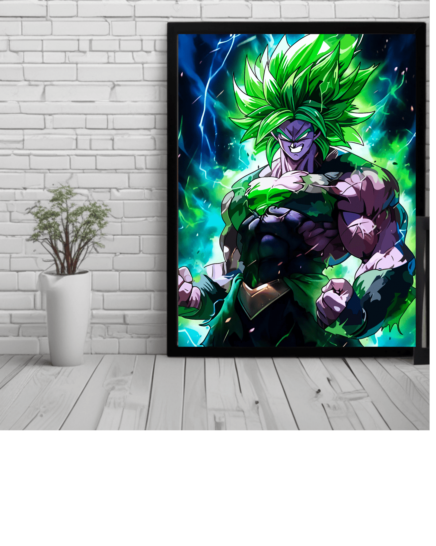 The Legend Broly, Dragon Ball - Anime Poster (12x16 Inch, Glossy Shine, Framed - Olm collectibles