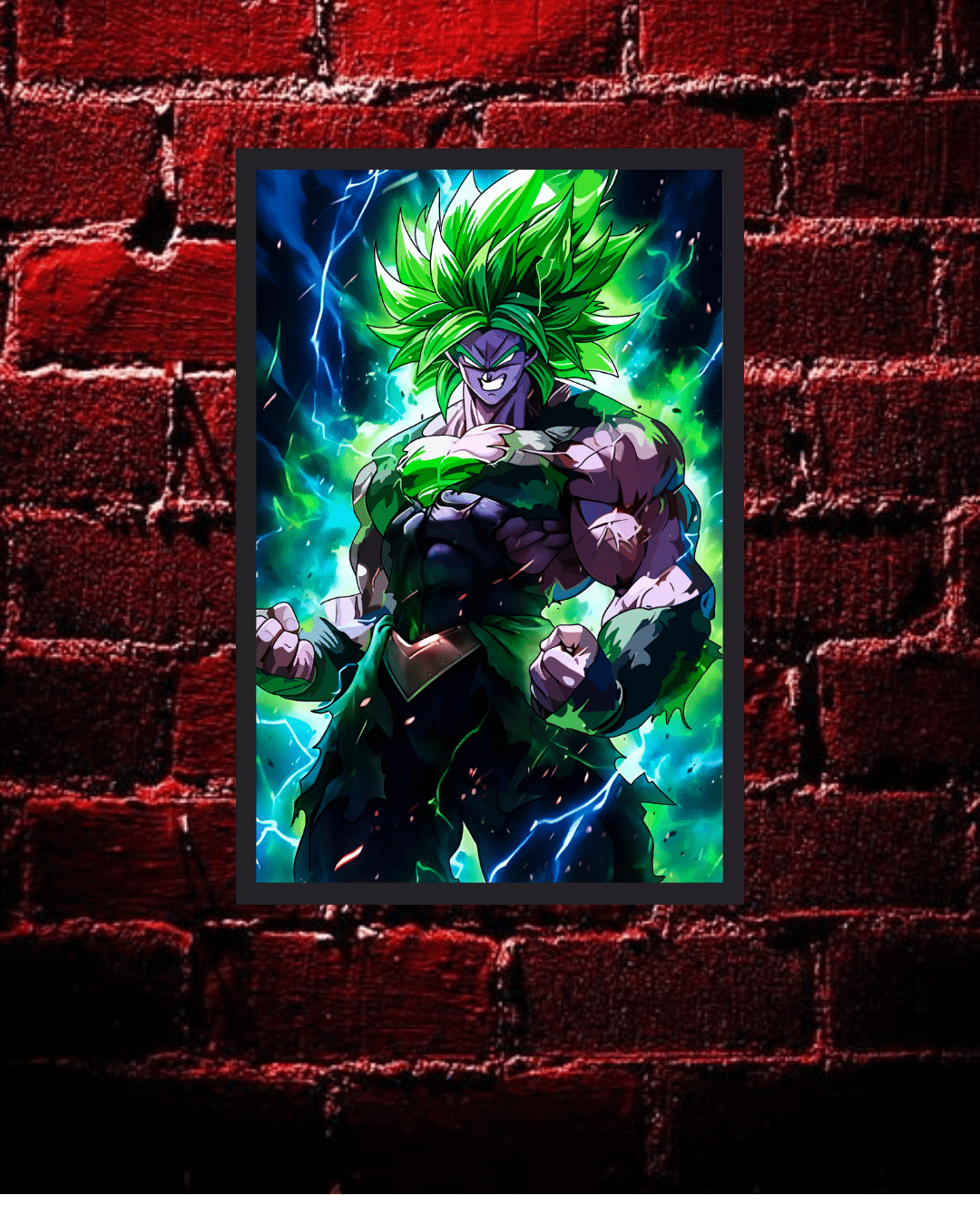 The Legend Broly, Dragon Ball - Anime Poster (12x16 Inch, Glossy Shine, Framed - Olm collectibles