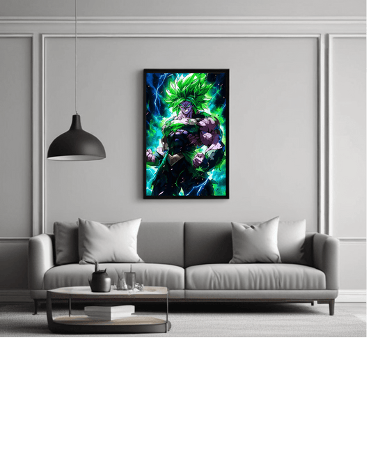 The Legend Broly, Dragon Ball - Anime Poster (12x16 Inch, Glossy Shine, Framed - Olm collectibles