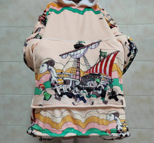 Embrace Comfort in Style with the Strawhat Blanket Hoodie - OLMCOL