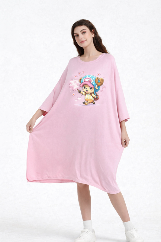 Tony Chopper onepiece bamboo Oversized Sleep Tee