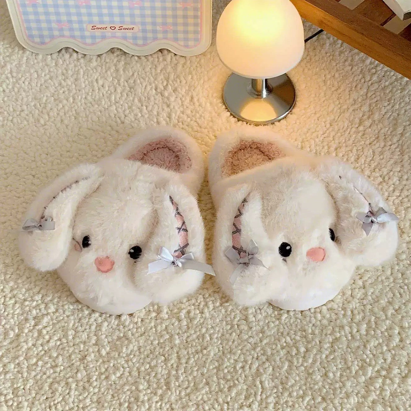 Cute Rabbit Plush Slippers!