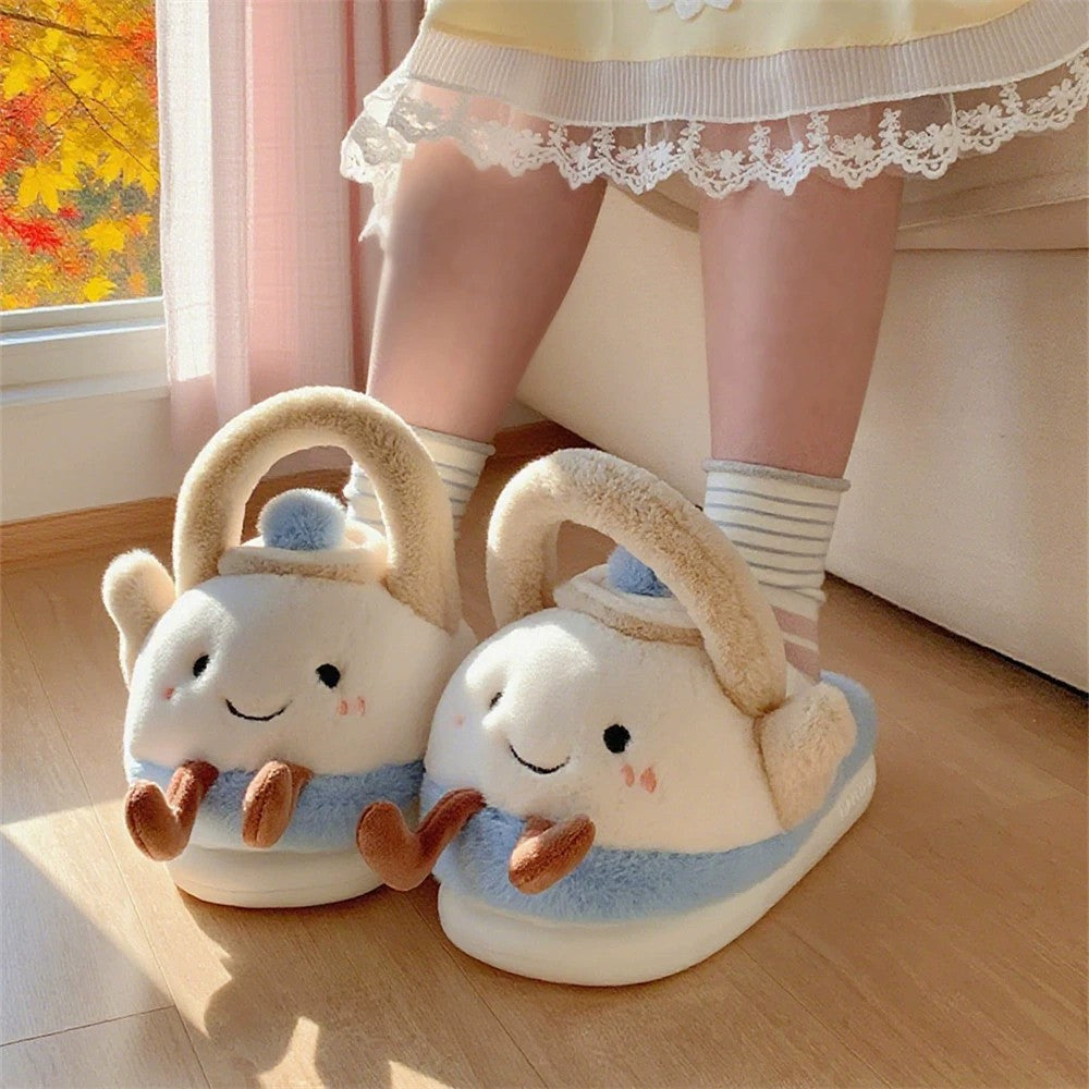 Tea Pot Plush Slippers