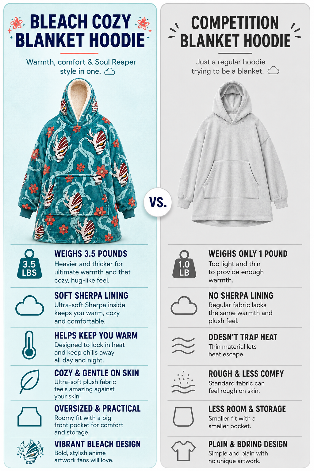 Bleach blanket hoodie