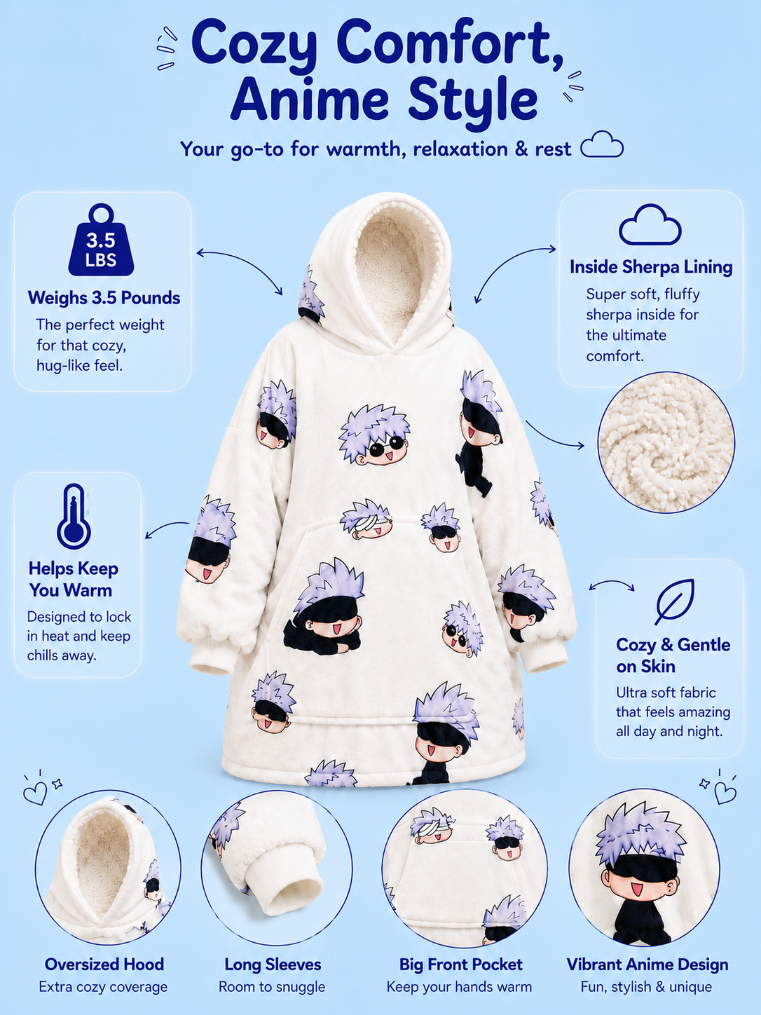 Gojo Blanket Hoodie