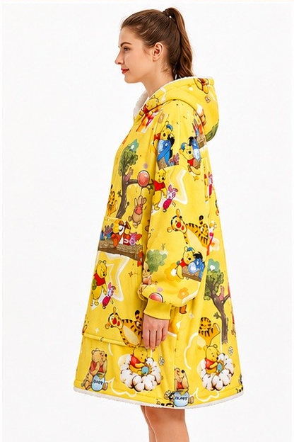 Winnie the Pooh & Friends Wearable Blanket Hoodie for Kids & Adults | OLM Toys