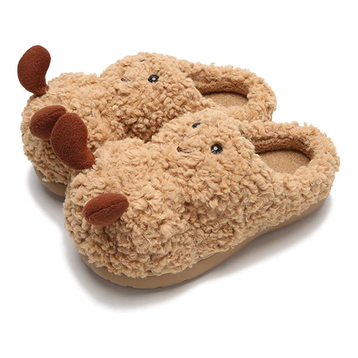Peanut Face Plush Slippers