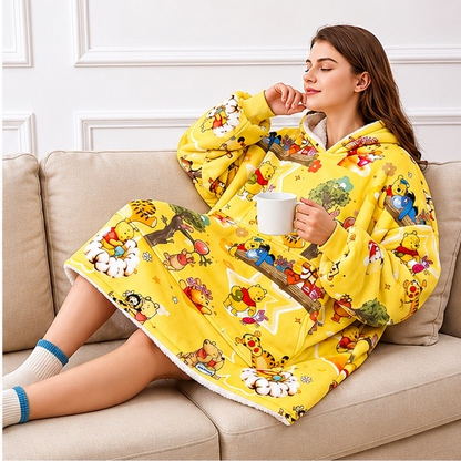 Winnie the Pooh & Friends Wearable Blanket Hoodie for Kids & Adults | OLM Toys