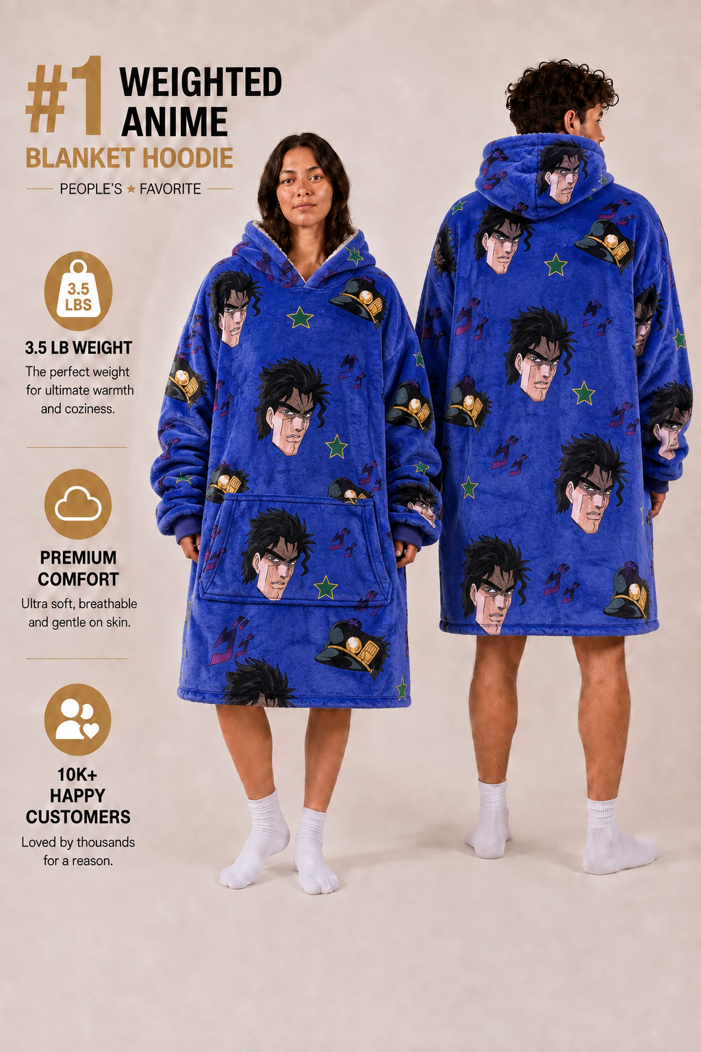 Jotaro Kujo blanket hoodie.