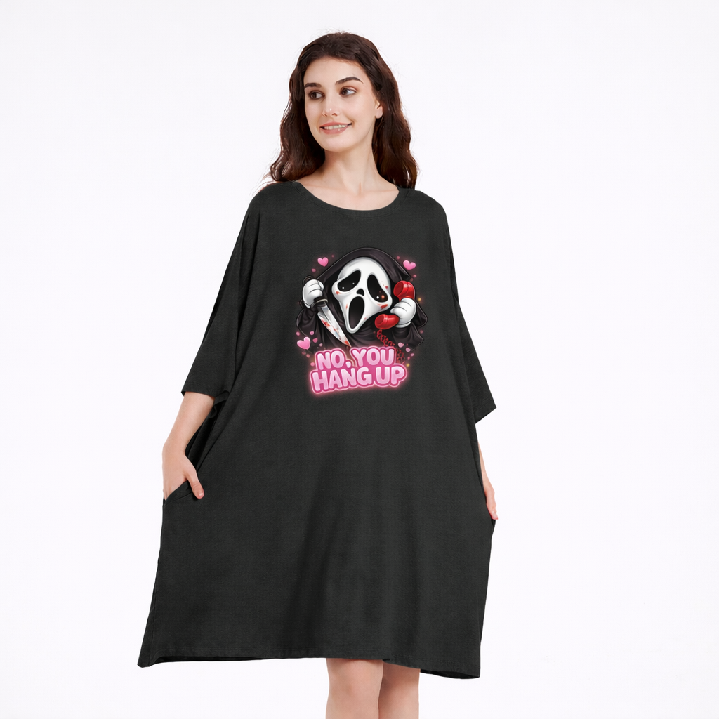Ghost Face Scream Oversized bamboo Sleep Tee