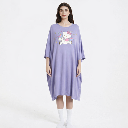 Hello Kitty Sleep Oversized Tee bamboo women's sleepy tees