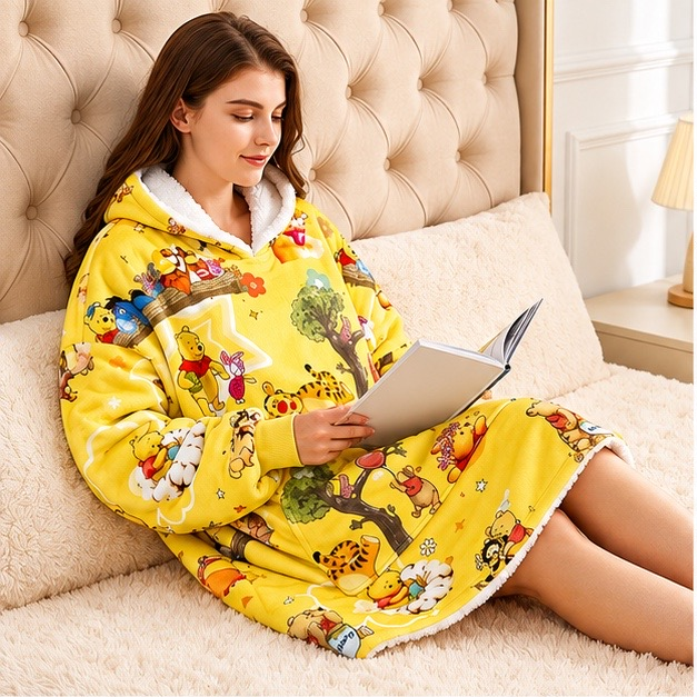 Winnie the Pooh & Friends Wearable Blanket Hoodie for Kids & Adults | OLM Toys