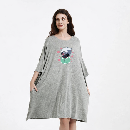 Kakashi Hatake Naruto bamboo Sleep Oversized Tee