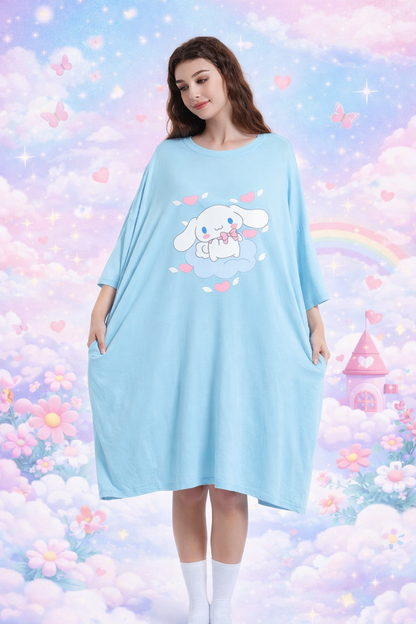 Cinnamoroll Sleep bamboo Oversized Tee Women’s Sleepy Tee