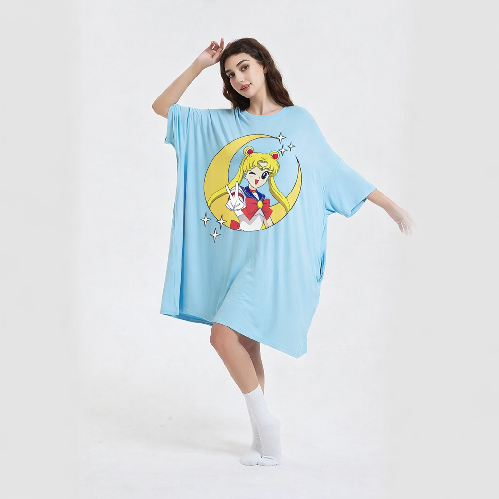 Sailor Moon bamboo Sleep Oversized Tee