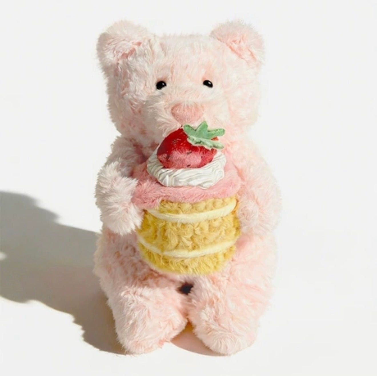 Leola Bear with Strawberry Cake