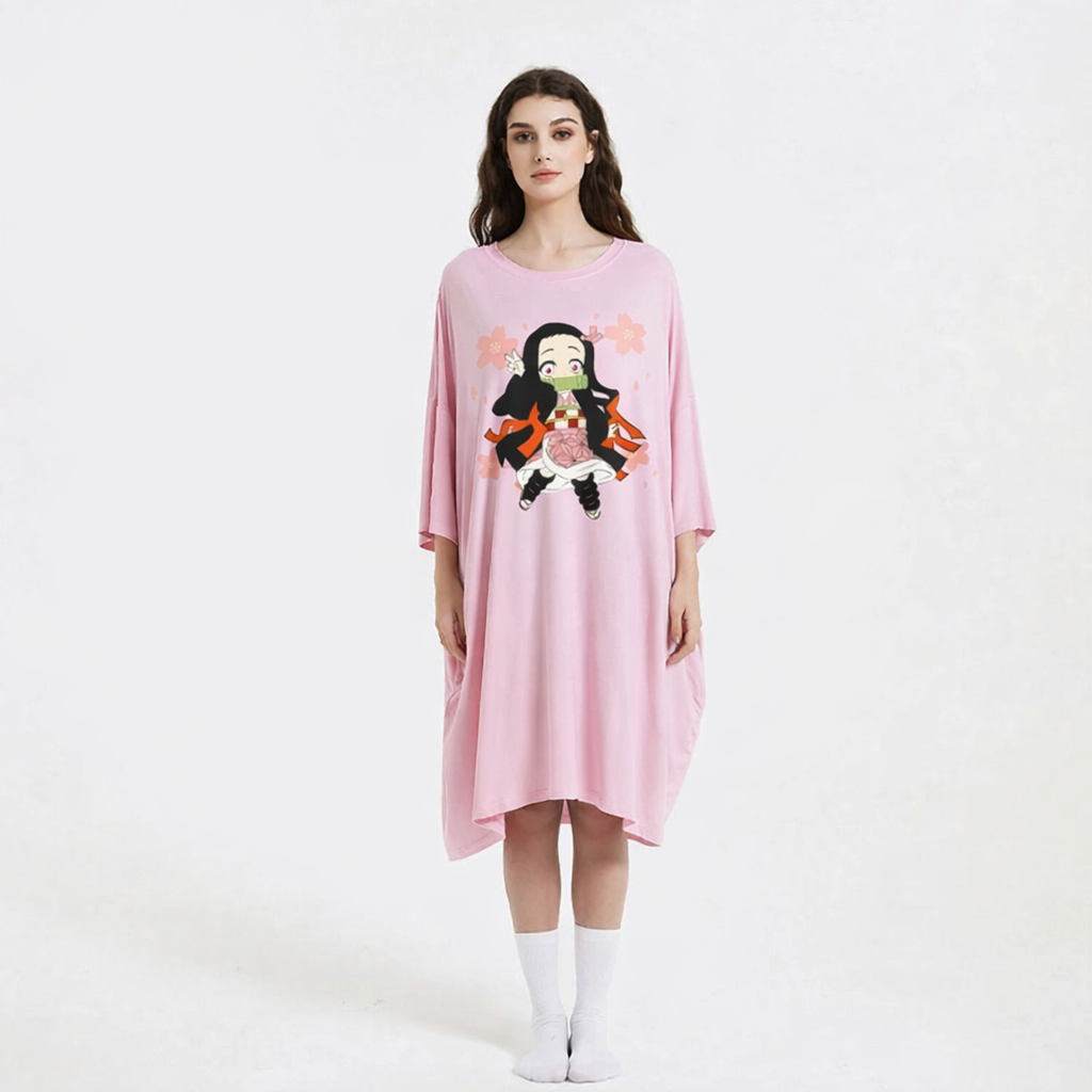 nezuko demon slayer bamboo Sleep Oversized Tee Women’s Sleepy Tee