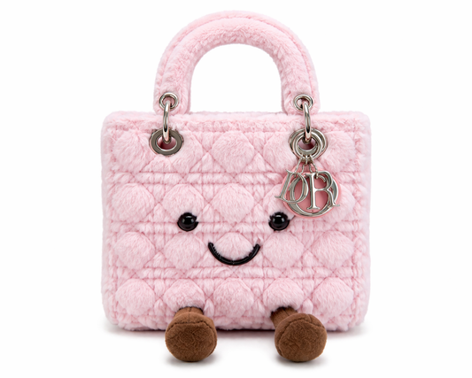 Fluffy Plush designer 
Lady O Bag - Pink