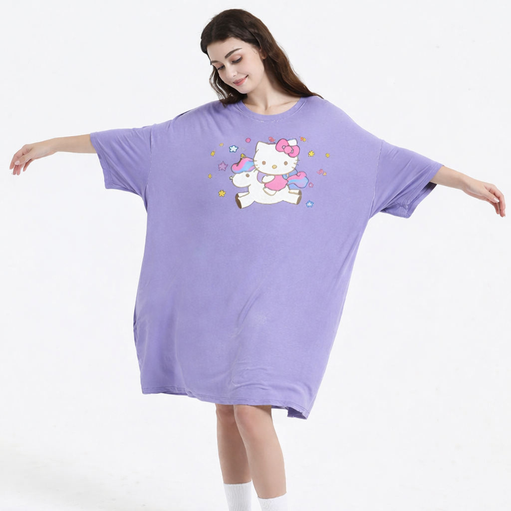 Hello Kitty Sleep Oversized Tee bamboo women's sleepy tees