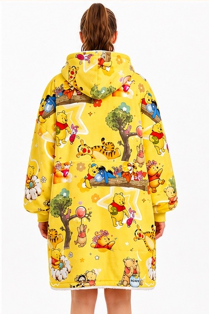 Winnie the Pooh & Friends Wearable Blanket Hoodie for Kids & Adults | OLM Toys