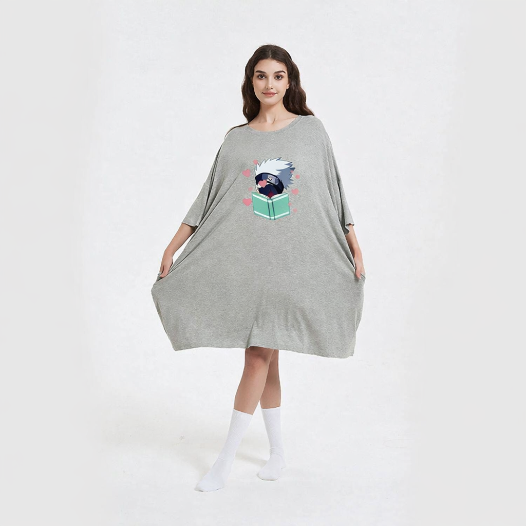 Kakashi Hatake Naruto bamboo Sleep Oversized Tee