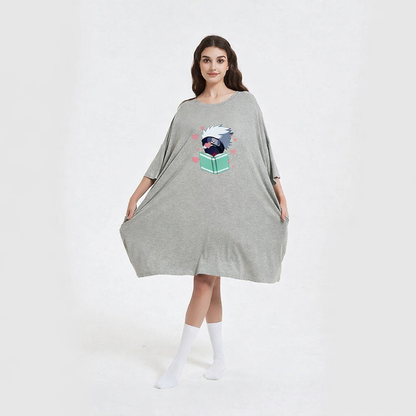 Kakashi Hatake Naruto bamboo Sleep Oversized Tee