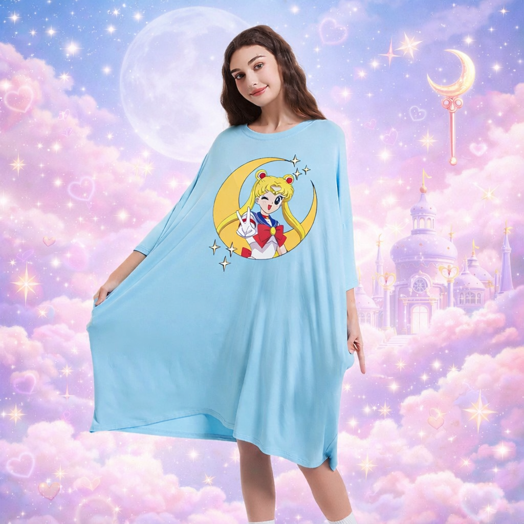 Sailor Moon bamboo Sleep Oversized Tee