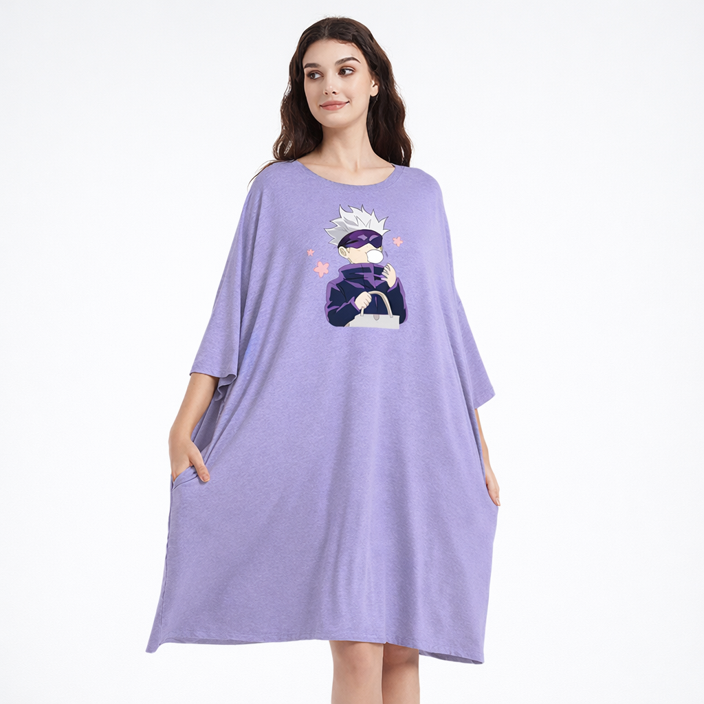 Satoru Gojo Jujutsu Kaisen  bamboo Sleep Oversized Tee