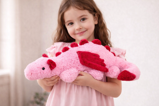 Jellycat Heart Dragon pink Plush 50 cm