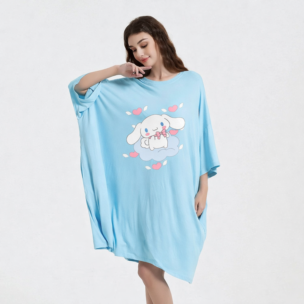 Cinnamoroll Sleep bamboo Oversized Tee Women’s Sleepy Tee