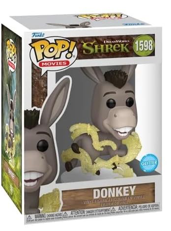 Funko Pop Shrek + Protector: 1598 Donkey -DreamWorks 30th Anniversary Pop! Movies Vinyl Figure